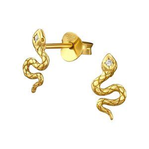 14K Gold Vermeil Snake Earrings​